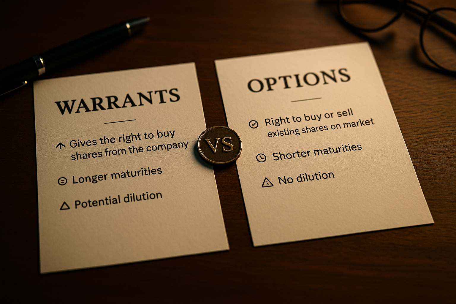 Warrants vs Options: Complete Guide to Understanding the Key Differences